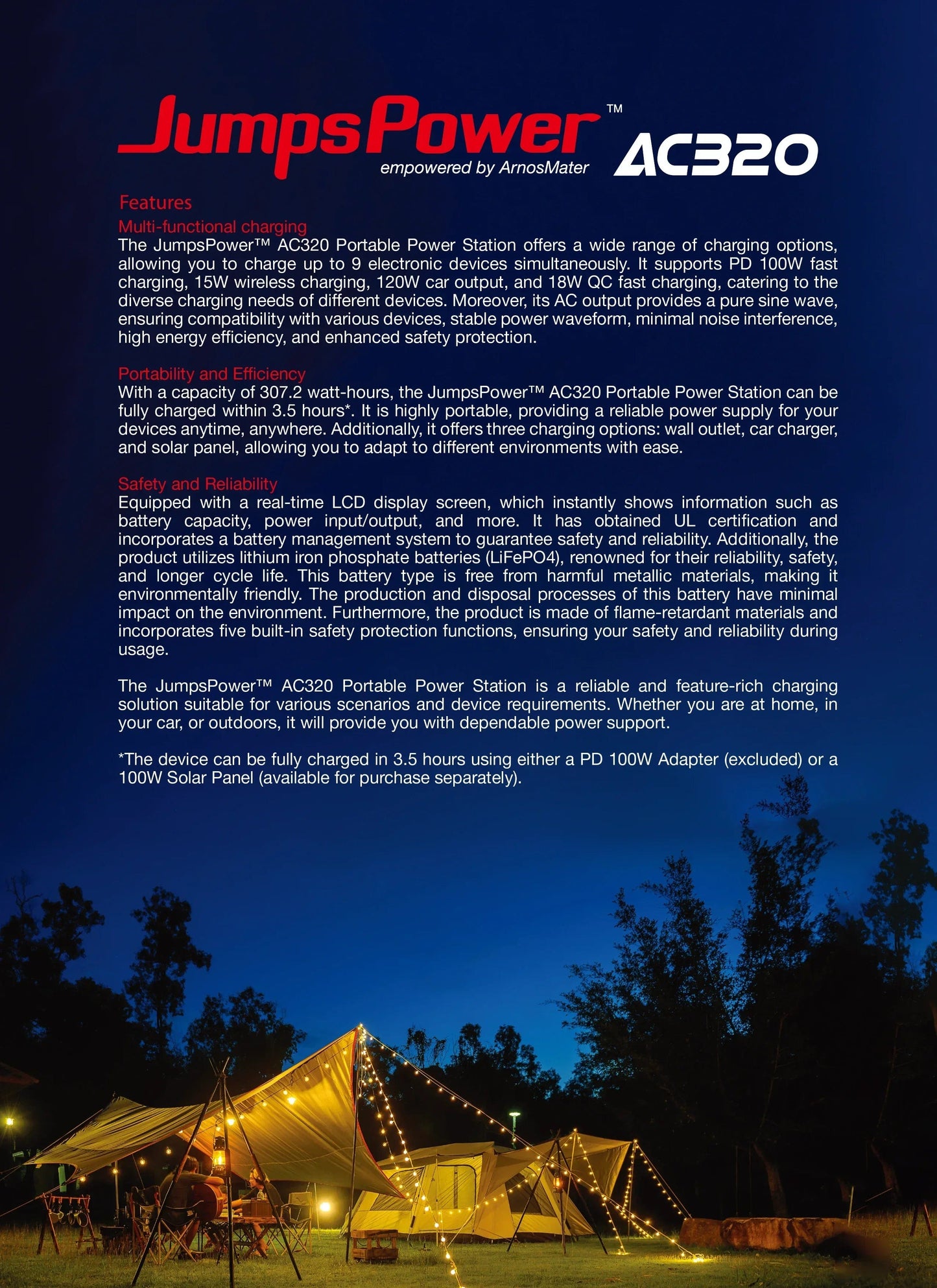 APE Power Station - JumpsPower AC320 solar power station