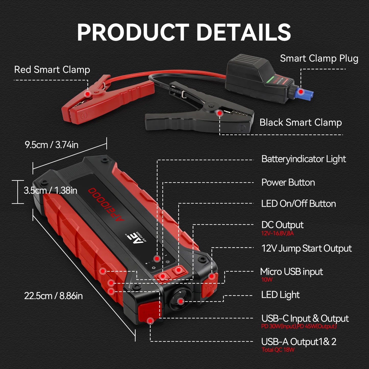 APE10000 12V 2000A Powerbank Aust