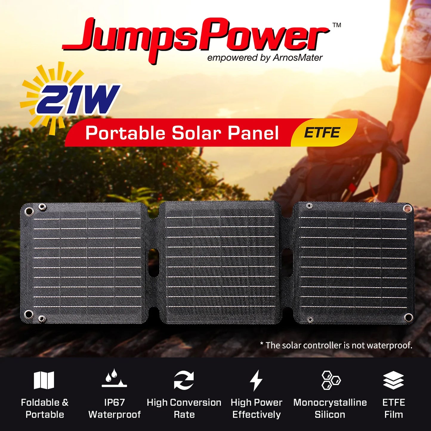 JumpsPower 21w foldable solar panels - 22-23% Conversion Rate APE AUST