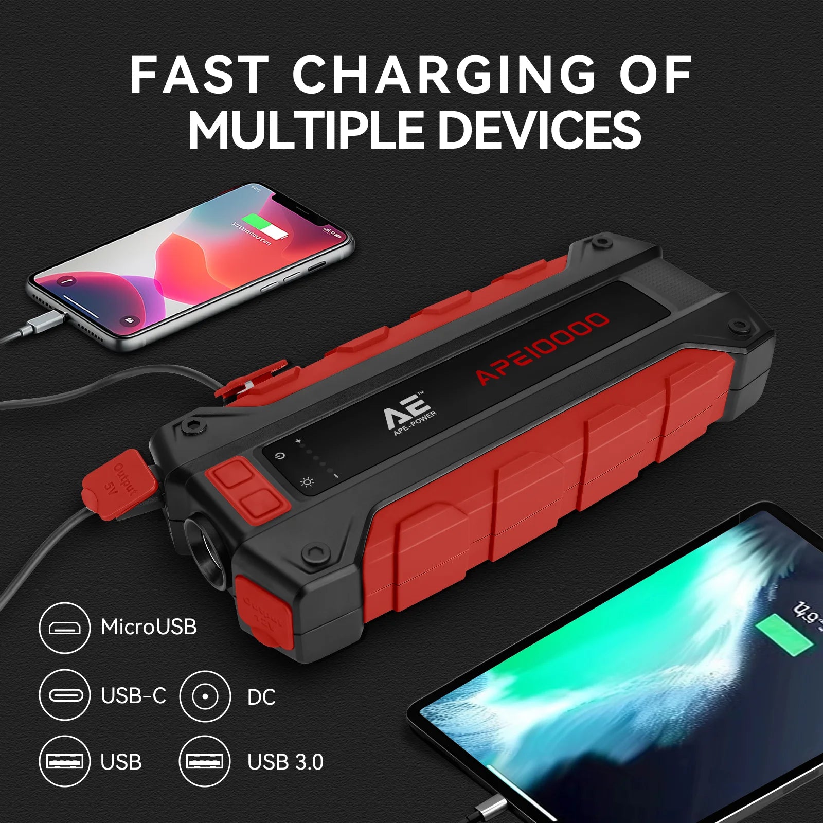 APE10000 Car Jump Starter APE PowerBank
