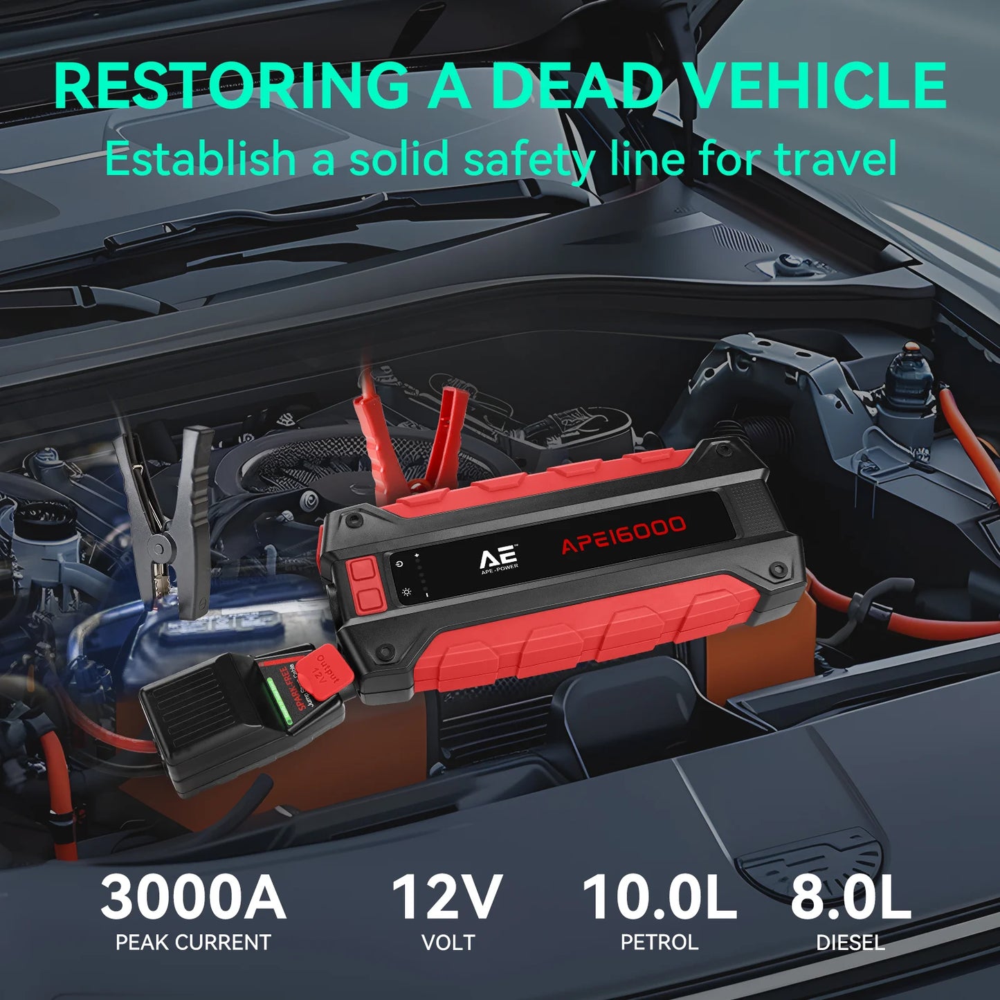 APE16000 Car Jump Starter 3000A Aust