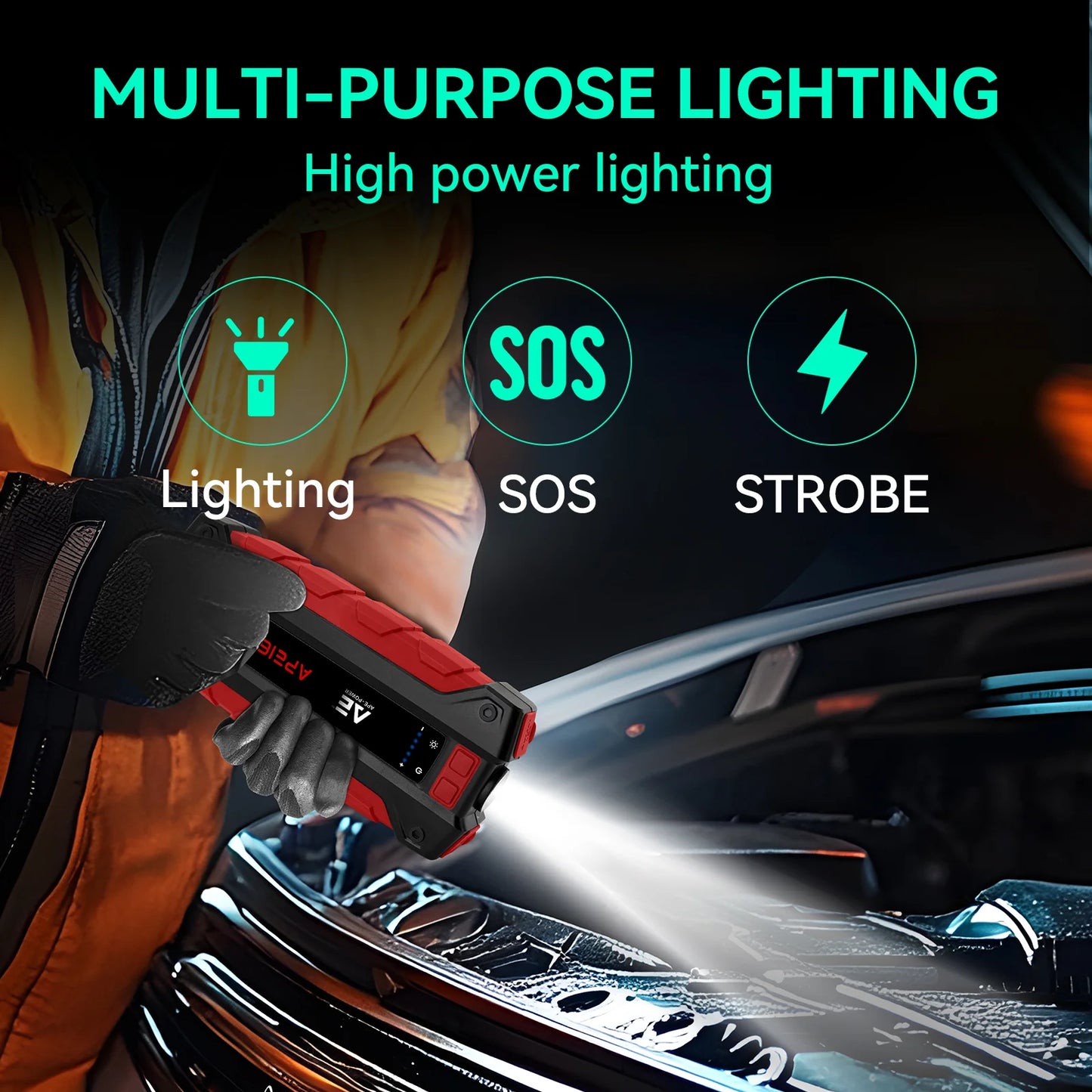 APE16000 Car Jump Starter 12V 3000A