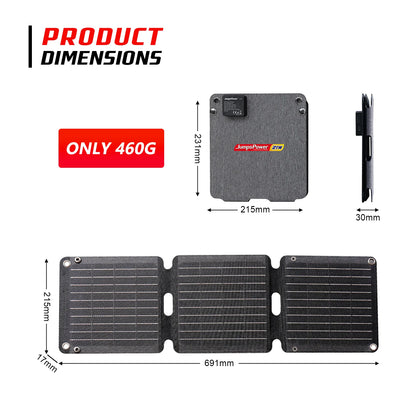 JumpsPower 21w Small solar panel - APE AUST Portable solar panel size